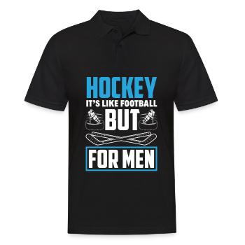 Lustiges Eishockey Hockey Geschenk Geschenkidee - Männer Poloshirt - Schwarz - Vorne - Kai (181cm)