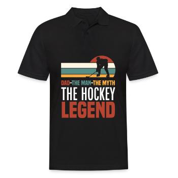 Lustiges Eishockey Hockey Geschenk Geschenkidee - Männer Poloshirt - Schwarz - Vorne - Kai (181cm)
