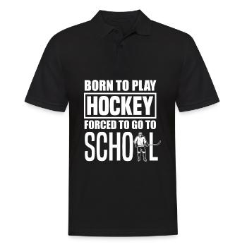 Lustiges Eishockey Hockey Geschenk Geschenkidee - Männer Poloshirt - Schwarz - Vorne - Kai (181cm)
