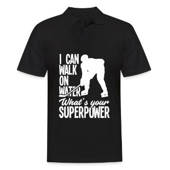 Lustiges Eishockey Hockey Geschenk Geschenkidee - Männer Poloshirt - Schwarz - Vorne - Kai (181cm)