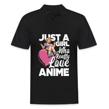 Lustiges Anime Geschenk - Männer Poloshirt - Schwarz - Vorne - Kai (181cm)