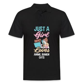 Lustiges Anime Geschenk - Männer Poloshirt - Schwarz - Vorne - Kai (181cm)