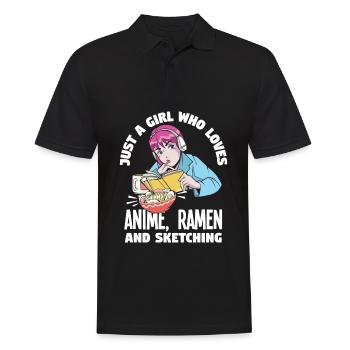 Lustiges Anime Geschenk - Männer Poloshirt - Schwarz - Vorne - Kai (181cm)
