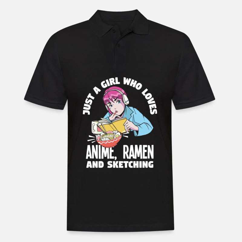 Lustiges Anime Geschenk - Männer Poloshirt - Schwarz