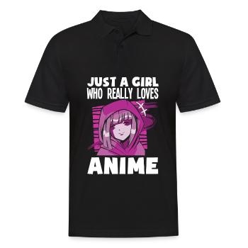 Lustiges Anime Geschenk - Männer Poloshirt - Schwarz - Vorne - Kai (181cm)