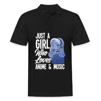 Lustiges Anime Geschenk - Männer Poloshirt - Schwarz - Vorne - Kai (181cm)