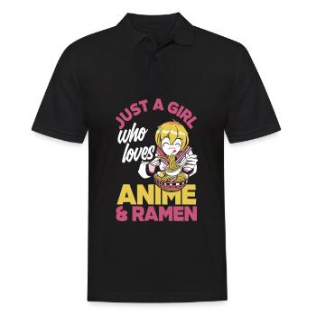 Funny Anime Gift - Men's Polo Shirt - black - Front - Kai (181cm)