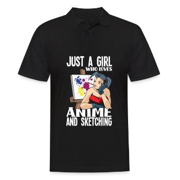Lustiges Anime Geschenk - Männer Poloshirt - Schwarz - Vorne - Kai (181cm)