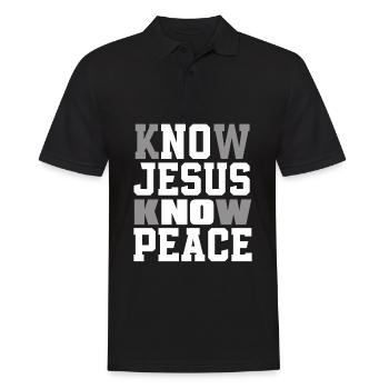 Jésus-Christ-Christ Religion Religieuse - Polo Homme - noir - Devant - Kai (181cm)