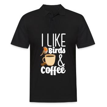Vogel Liebhaber Vögel Vogelbeobachter Geschenk - Männer Poloshirt - Schwarz - Vorne - Kai (181cm)