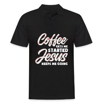 Jésus-Christ-Christ Religion Religieuse - Polo Homme - noir - Devant - Kai (181cm)