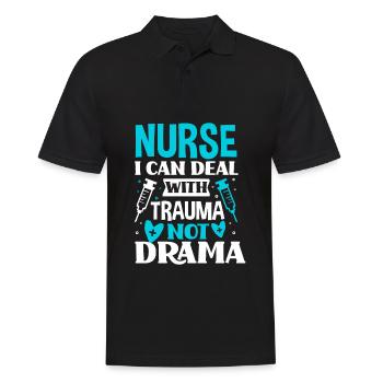 Krankenschwester Pfleger Krankenpfleger - Männer Poloshirt - Schwarz - Vorne - Kai (181cm)