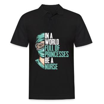 Krankenschwester Pfleger Krankenpfleger - Männer Poloshirt - Schwarz - Vorne - Kai (181cm)