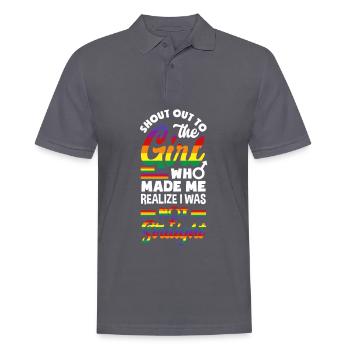 Fierté LGBT Fierté LGBTQ - Polo Homme - charbon - Devant - Nico (186cm)