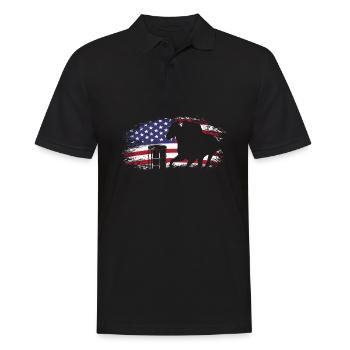 Lustige Pferderennen Pferderennen Geschenkidee - Männer Poloshirt - Schwarz - Vorne - Kai (181cm)