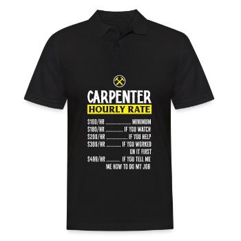 Drôle de menuisier Charpentier Charpentier Charpentier Charpentier - Polo Homme - noir - Devant - Kai (181cm)