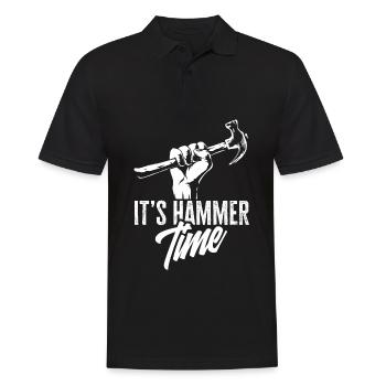 Lustige Holzarbeiter Tischler Schreiner Zimmermann - Männer Poloshirt - Schwarz - Vorne - Kai (181cm)