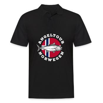 Norvège Pêche Dire Drôle Design - Polo Homme - noir - Devant - Kai (181cm)