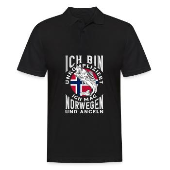 Norvège Pêche Dire Drôle Design - Polo Homme - noir - Devant - Kai (181cm)