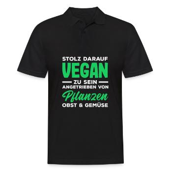Attention Je suis végétalien Drôle Cadeau végétalien - Polo Homme - noir - Devant - Kai (181cm)