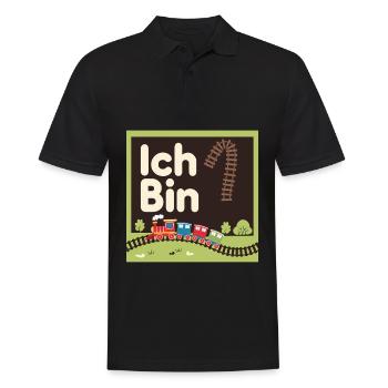 Ich bin 1 Zug Eisenbahn 1. Geburtstag - Männer Poloshirt - Schwarz - Vorne - Kai (181cm)