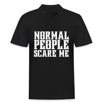 Normal People Scare Me Normal Gens ... - Polo Homme - noir - Devant - Kai (181cm)