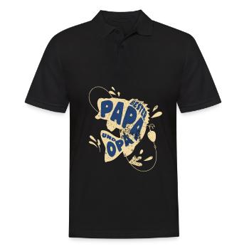 Bester Papa Und Opa Fischer Angler Fischerei Vater - Männer Poloshirt - Schwarz - Vorne - Kai (181cm)