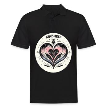 Herz der Güte Kunst - Männer Poloshirt - Schwarz - Vorne - Kai (181cm)