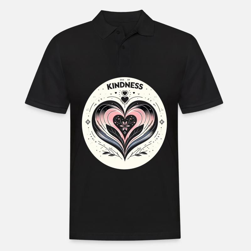 Herz der Güte Kunst - Männer Poloshirt - Schwarz