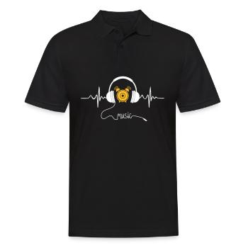 musique - Polo Homme - noir - Devant - Kai (181cm)