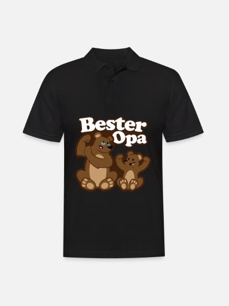 Großvater und Enkel - Opa ist der Größte - Männer Poloshirt - Schwarz