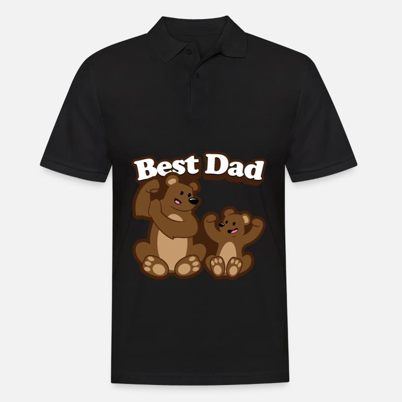 Vater und Sohn - Männer Poloshirt - Schwarz