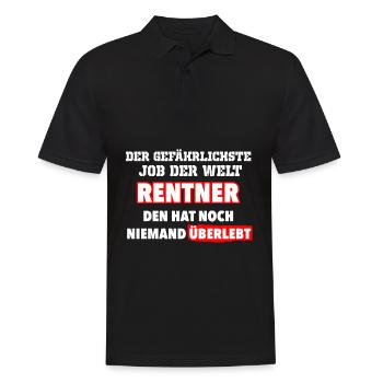 lustiger Spruch zur Rente - Männer Poloshirt - Schwarz - Vorne - Kai (181cm)