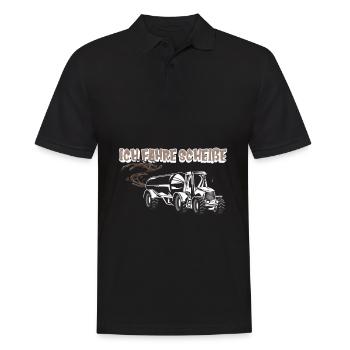 Bauer Traktor mit Güllefass - Männer Poloshirt - Schwarz - Vorne - Kai (181cm)