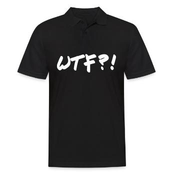 WTF - Männer Poloshirt - Schwarz - Vorne - Kai (181cm)