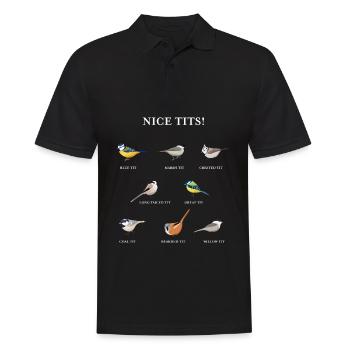 Beaux seins Funny Bird Watch Idée cadeau - Polo Homme - noir - Devant - Kai (181cm)
