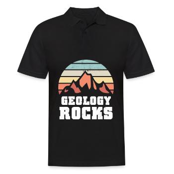 Funny Geology Rocks Gift for Geologist - Men's Polo Shirt - black - Front - Kai (181cm)