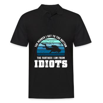 Funny Diving Gift - farther from Idiots - Polo Homme - noir - Devant - Kai (181cm)