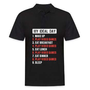 My Ideal Game play Video Games Gaming - Men's Polo Shirt - black - Front - Kai (181cm)