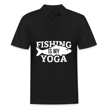 La pêche drôle est mon cadeau de Yoga Fisher - Polo Homme - noir - Devant - Kai (181cm)