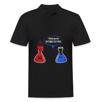 Chimie - Je pense que vous réagissez de manière excessive - Polo Homme - noir - Devant - Kai (181cm)