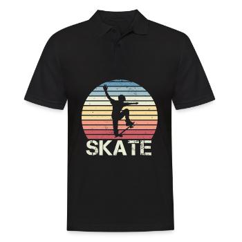 Skateboarding Sunset Skater Boys Gift - Polo Homme - noir - Devant - Kai (181cm)