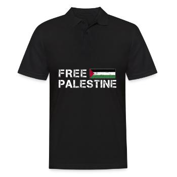 Palestine libre Gaza Drapeau arabe - Polo Homme - noir - Devant - Kai (181cm)