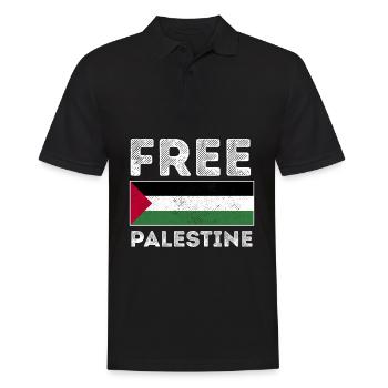 Free Gaza Palestine Flag Arabe Cadeau - Polo Homme - noir - Devant - Kai (181cm)