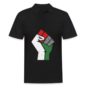 Gaza libre Palestine Poing - Polo Homme - noir - Devant - Kai (181cm)