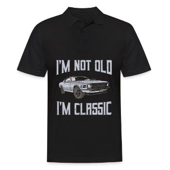 I'm Not Old I'm Classic Retro Muscle Car Gift - Men's Polo Shirt - black - Front - Kai (181cm)