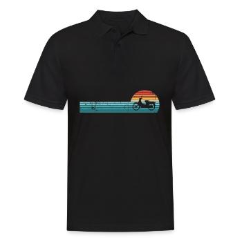 Vintage Moped Retro Sunset Cadeau - Polo Homme - noir - Devant - Kai (181cm)