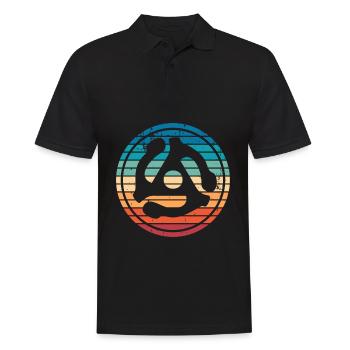 45 Recording adapter Gift 60s 70s Music Gift - Men's Polo Shirt - black - Front - Kai (181cm)