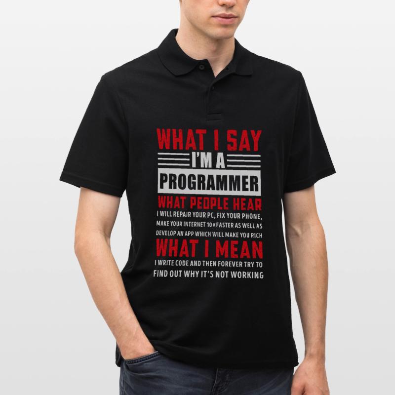 Lustige Programmierung Programmierung Programmierer Geschenk Männer Poloshirt