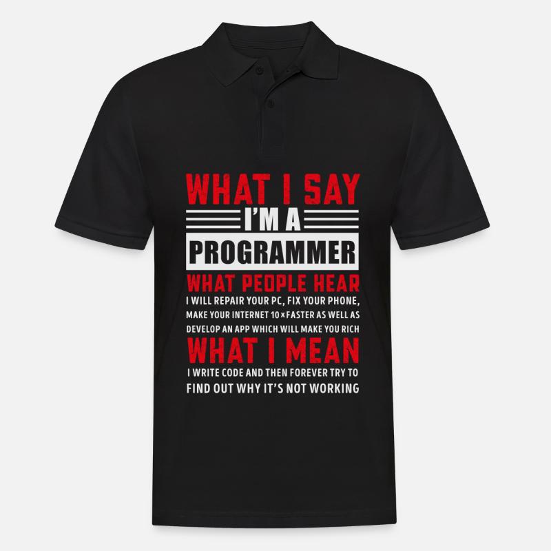 Funny Programming Coding Programmer Gift - Men's Polo Shirt - black